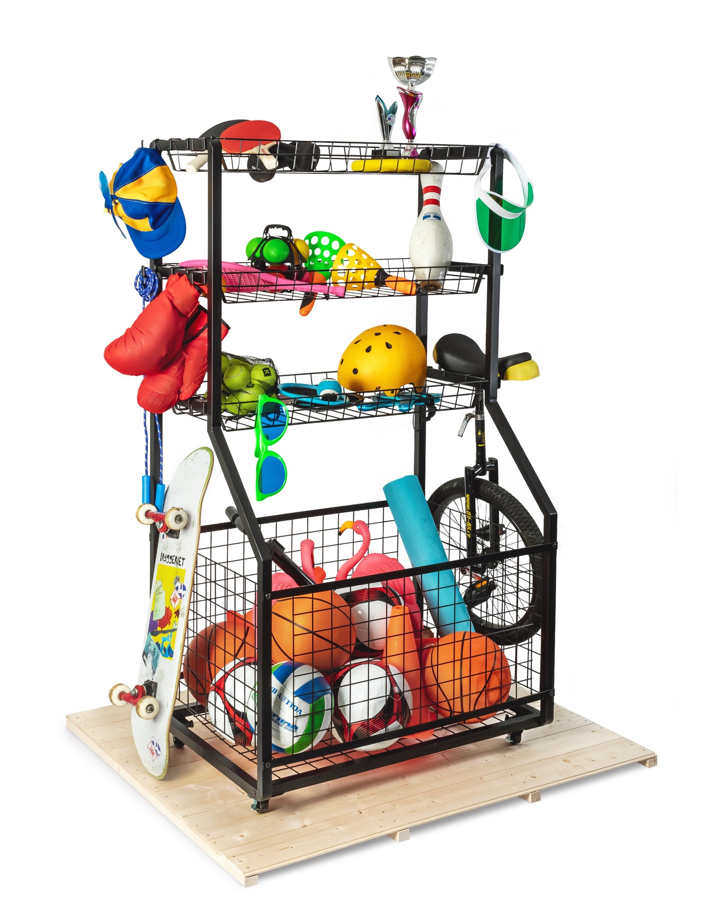 Étagère de rangement pour équipement sportif